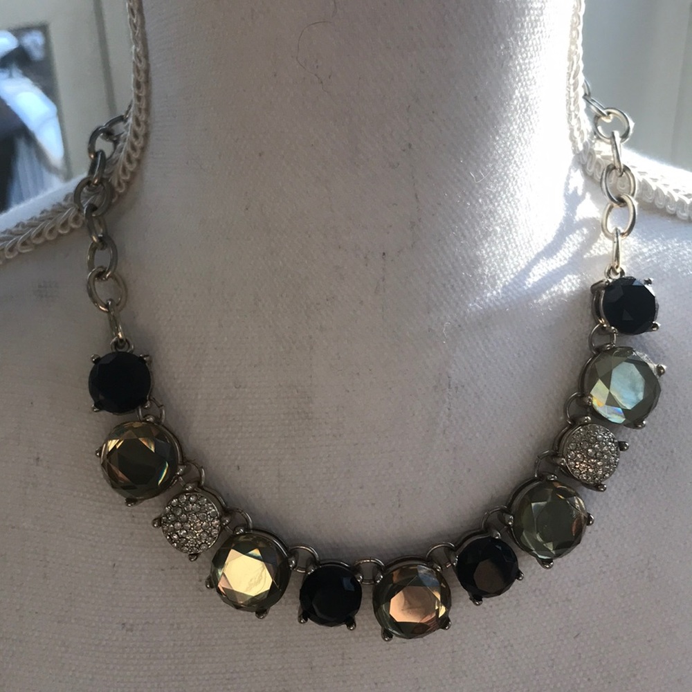 WHBM sparkly chunky stone silver necklace